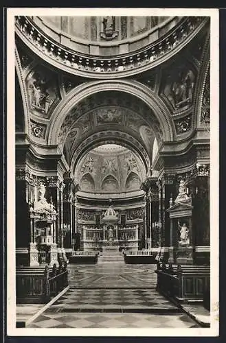 AK Budapest, Innenansicht St. Stefan-Dom