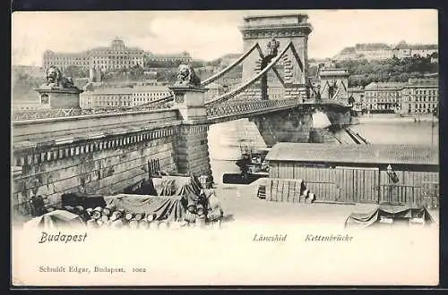AK Budapest, Lanczhid, Kettenbrücke
