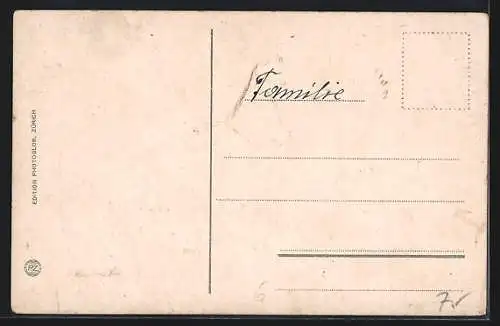 AK Appenzell, Ortsansicht mit Säntis