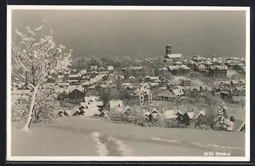 AK Heiden, Ortsansicht im Schnee