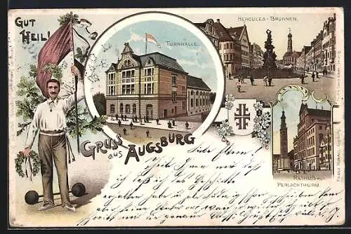 Lithographie Augsburg, Turnhalle der TV 8147, Schiessgrabenstrasse 28