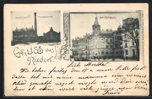 AK Rixdorf, Kanalisation Pumpstation und Amtshaus
