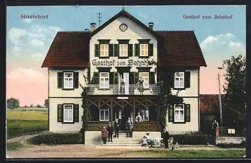 AK Hochdorf /Horb, Gasthof zum Bahnhof v. K. Finkbeiner