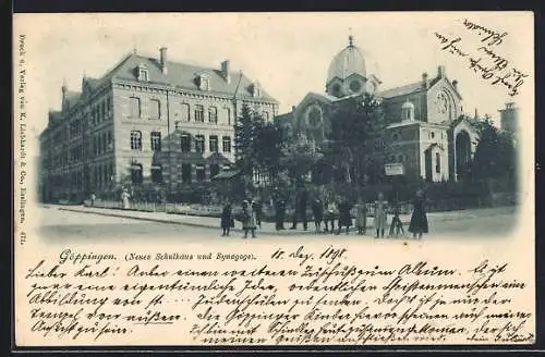AK Göppingen, Neues Schulhaus und Synagoge
