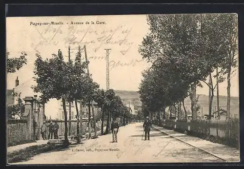 AK Pagny-sur-Moselle, Avenue de la Gare