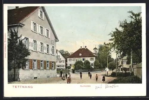 AK Tettnang, Passanten auf dem Karlsplatz