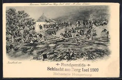 Künstler-AK Zeno Diemer: Panorama der Schlacht am Berg Isel 1809