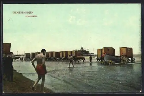 AK Scheveningen, Herren beim Baden