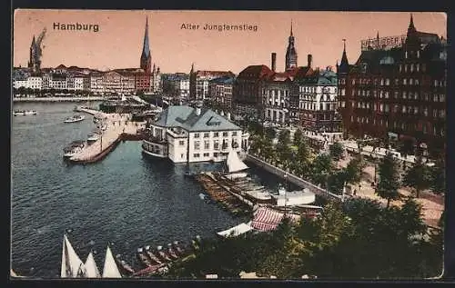 AK Hamburg-Neustadt, Alter Jungfernstieg aus der Vogelschau