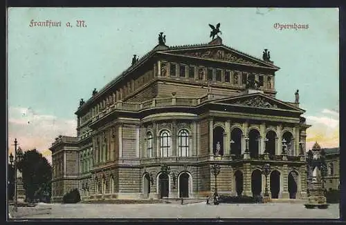 AK Frankfurt a. M., Am Opernhaus