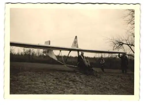 Fotografie UHU Segelflugzeug beim Start, Kennung WBLV-53