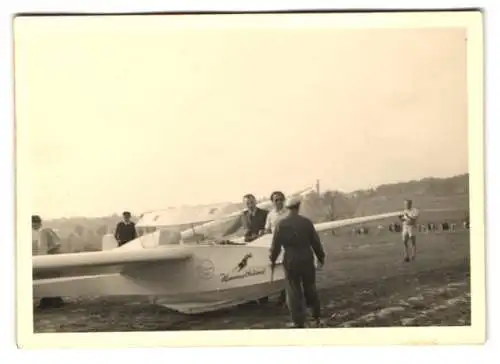 Fotografie Segelflugzeug Himmelhund kurz vor dem Start