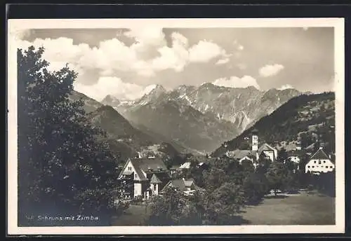 AK Schruns, Ansicht mit Zimba