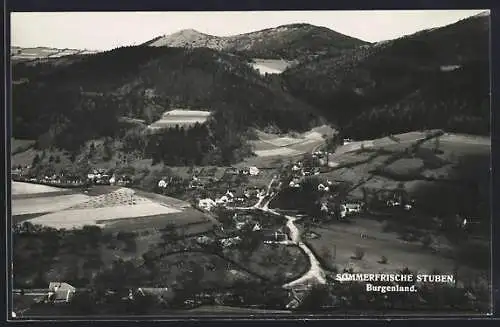 AK Stuben /Burgenland, Ortsansicht aus der Vogelschau