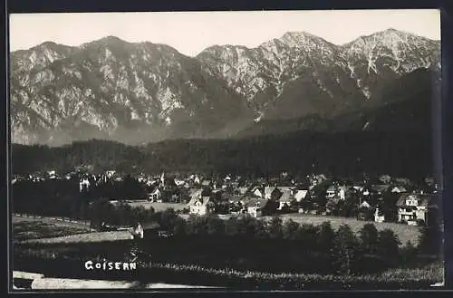 AK Bad Goisern, Panorama mit den Bergen