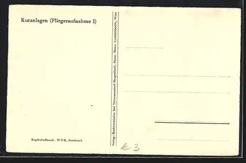 AK Tatzmannsdorf, Herz u. Frauenheilbad, Vogelperspektive