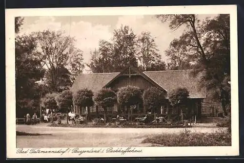 AK Bad Tatzmannsdorf, Gasthaus Parkkaffeehaus mit Gästen