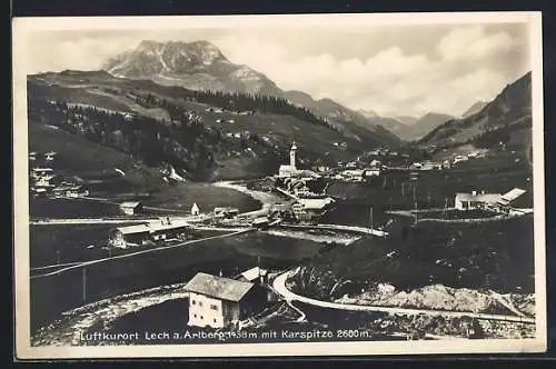 AK Lech a. Arlberg, Ansicht mit der Karspitze