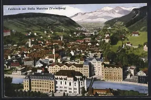 AK Feldkirch, Ortsansicht mit Stella Matutina