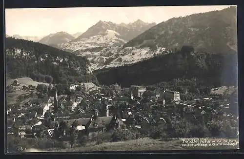 AK Feldkirch, Ansicht mit Gurlisspitze