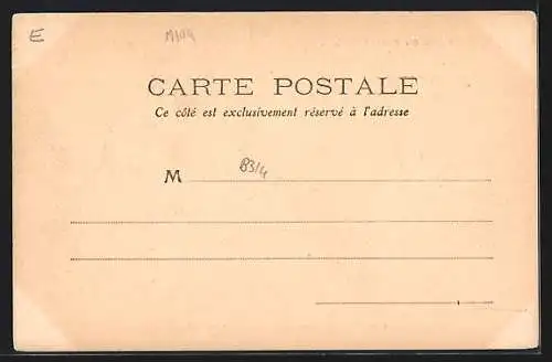 AK En Périgord, Groupe sympathique cherchant la Truffe, La bête attendant sa récompense, Mann mit Trüffelschwein