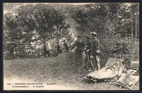 AK Frontière Franco-Suisse, Douaniers et Contrebandiers