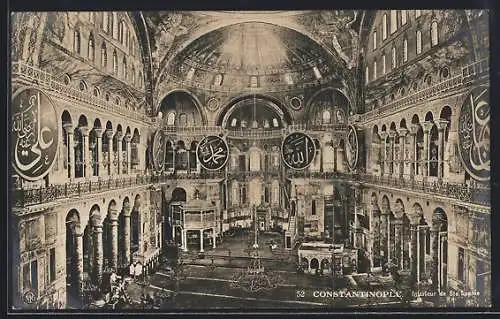 AK Constantinople, Interieur de Ste. Sophie