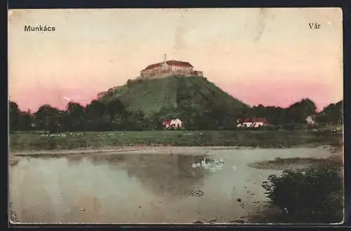 AK Munkács, Var, Schloss auf Berg