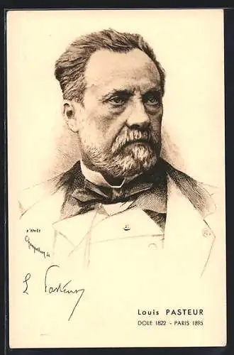 AK Portrait von Louis Pasteur