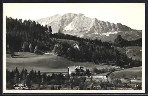 AK Mitterbach, Villa Erika gegen den Berg