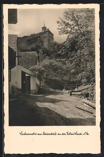 AK Maiersdorf an der Hohen Wand, Blick zur Kirche