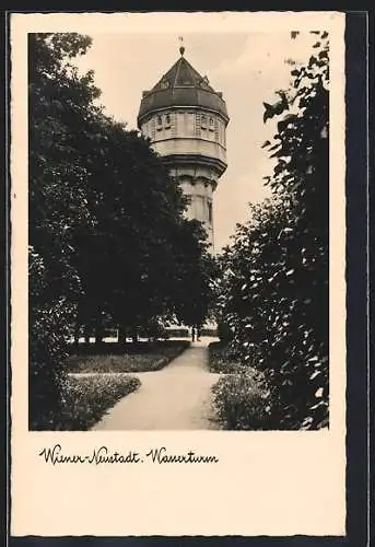 AK Wiener-Neustadt, Partie am Wasserturm