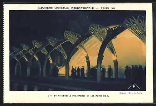 AK Paris, Exposition Coloniale Internationale 1931, La Passerelle des Palmes