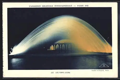 AK Paris, Exposition Coloniale Internationale 1931, Les Ponts d`Eau, Ausstellung