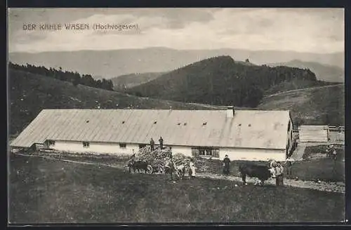 AK Kahler Wasen /Hochvogesen, Gehöft mit Berglandschaft