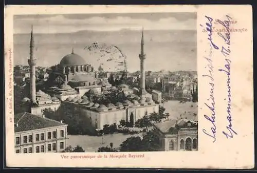 AK Constantinople, Vue panoramique de la Mosquée Bayazed