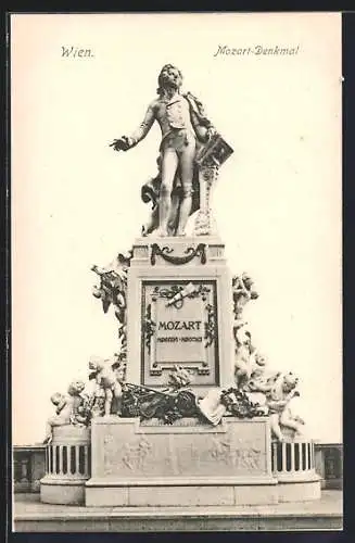 AK Wien, Blick auf das Mozart-Denkmal