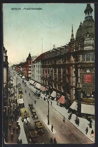 AK Berlin, Partie in der Friedrichstrasse, Ecke Leipziger Strasse