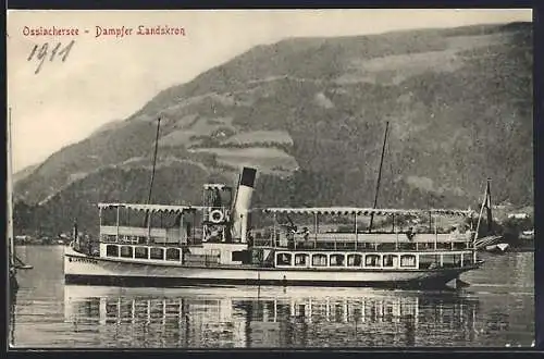 AK Salondampfer Landskron auf dem Ossiachersee