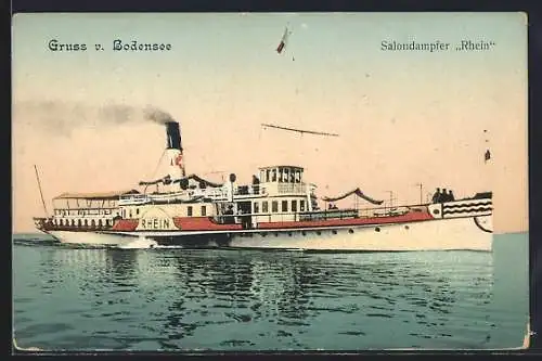 AK Salondampfer Rhein auf dem Bodensee