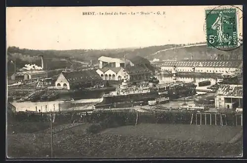 AK Brest, Kriegsschiff Le Bruix im Hafen