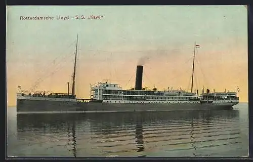 AK Passagierschiff SS Kawi auf hoher See, Rotterdamsche Lloyd