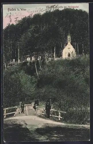 AK Baden b. Wien, Cholera-Kapelle im Helenental