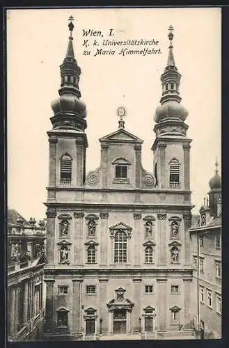 AK Wien I, K. K. Universitätskirche zu Maria Himmelfahrt
