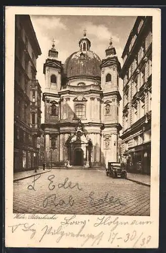 AK Wien, Peterskirche, Frontalansicht