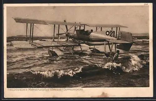 AK Flugwesen, Französ. Marineflugzeug, Breguet Doppeldecker