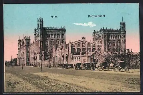 AK Wien, Strassenpartie vor dem Nordbahnhof