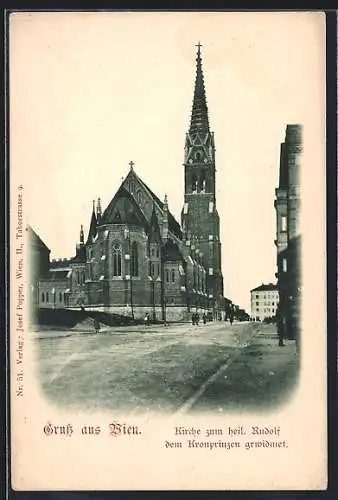 AK Wien, Kirche zum Heil. Rudolf dem Kronprinzen gewidmet
