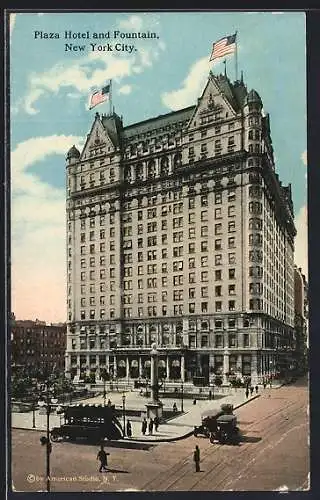 AK New York, NY York City, Plaza Hotel and Fountain