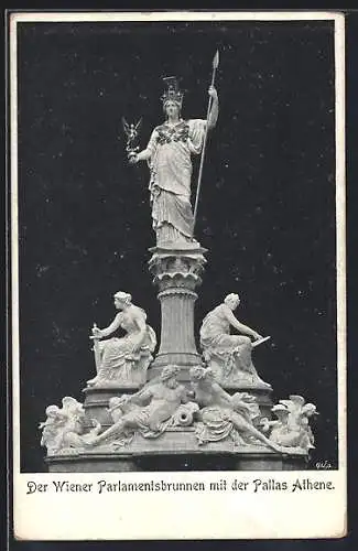 AK Wien, Parlamentsbrunnen mit der Pallas Athene